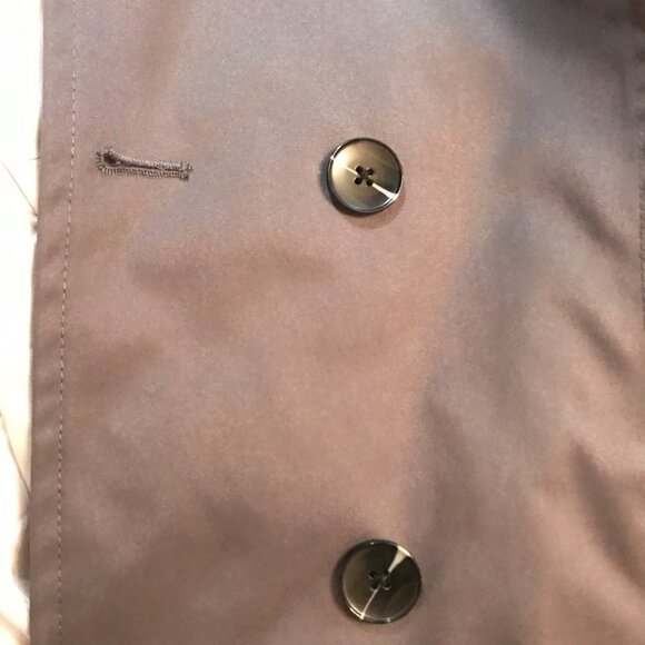 Sandro Studio Women's Grey Trench Coat Belted Jacket Size Medium Pre-Owned - Picture 9 of 10